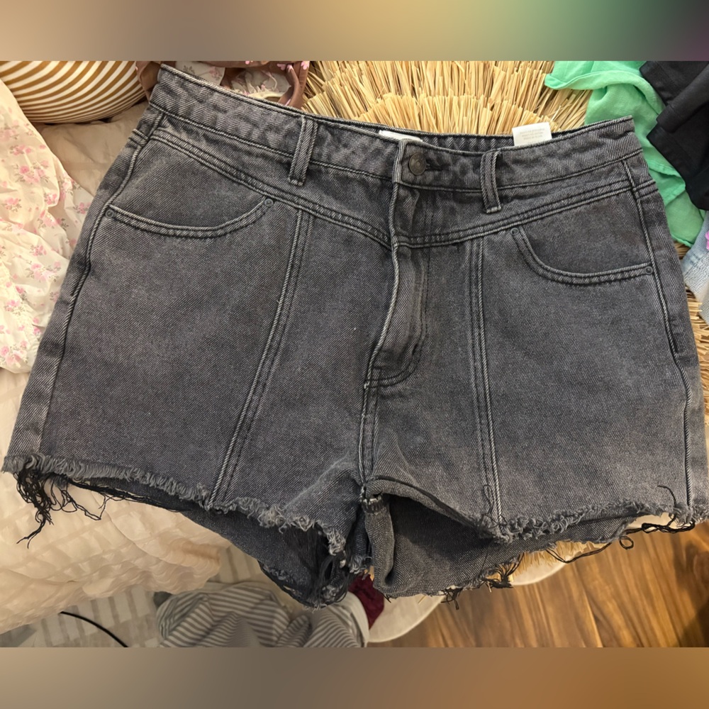 Charcoal Denim Jean Shorts for Women